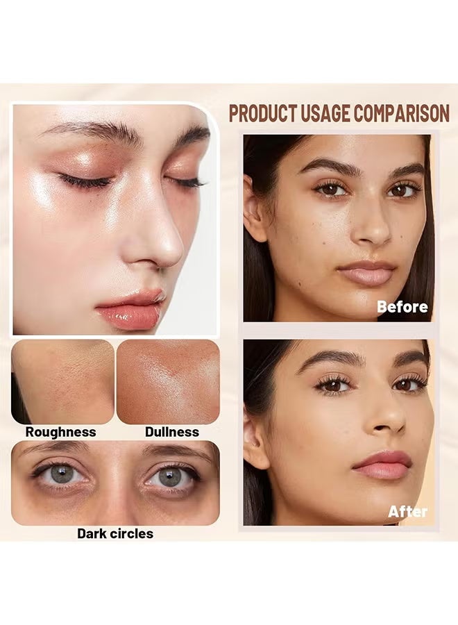 zephoco Concealer,Double-ended Concealer Stick Foundation Stick with Built-in Soft Brush and Natural Finish Concealer Foundation Sticks for Multi-Use Face Makeup (Dark skin) - Image 5